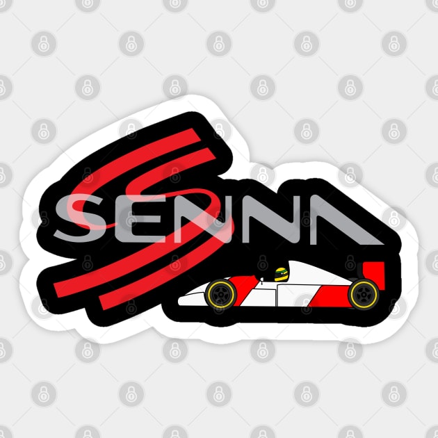 Ayrton Senna Sticker by HSDESIGNS